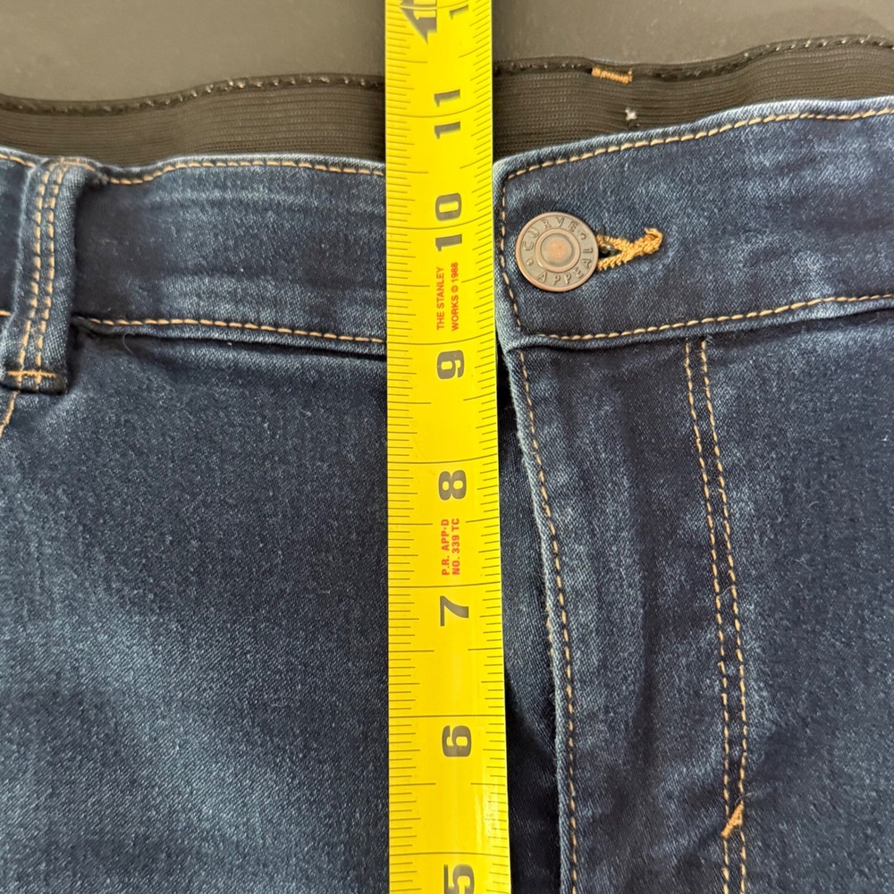 Curve Appeal Jeans Womens 16/33 Blue Comfort Waist Stretch Caasual Minimalist - Picture 7 of 8